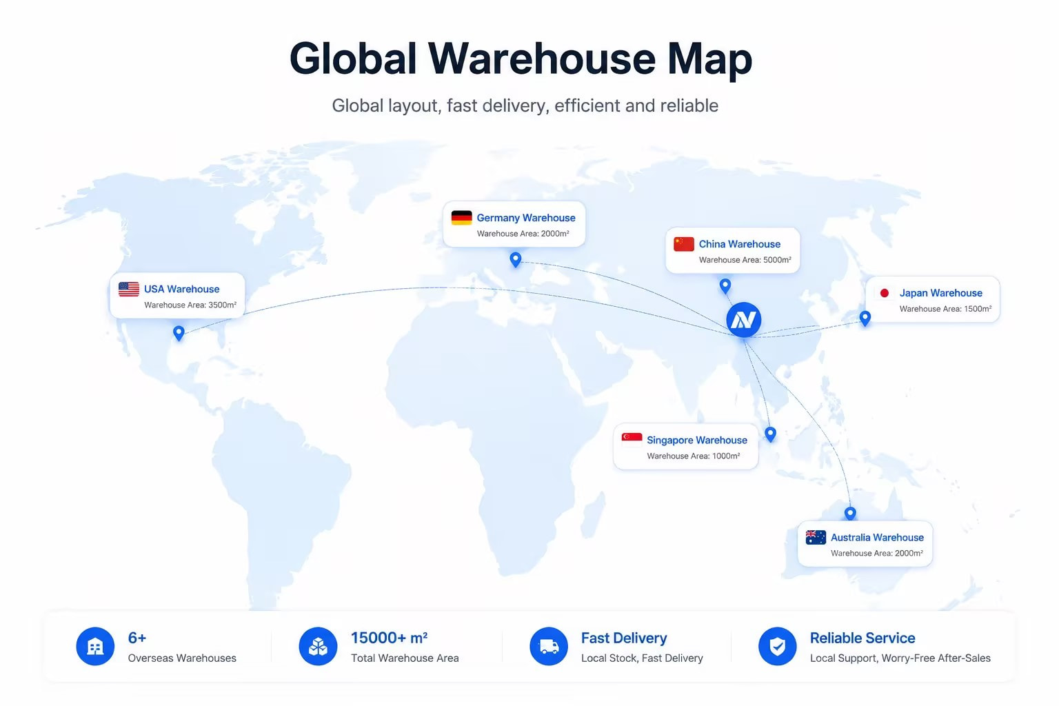 Global warehouse map