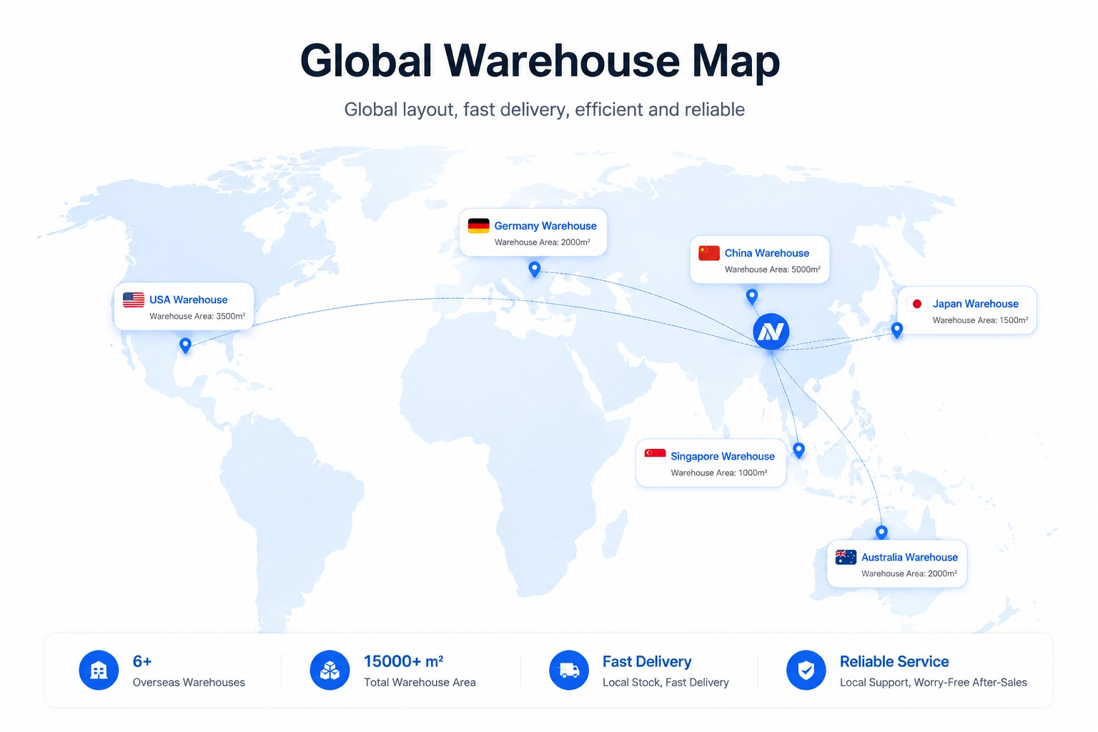 Global warehouse map