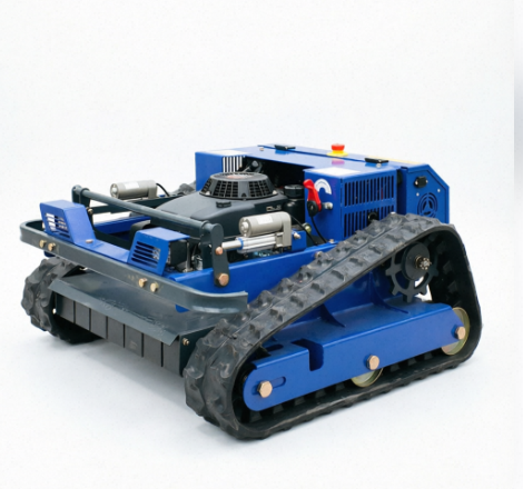 NY-550 Remote Control Tracked Lawn Mower | 550mm Cutting Width, 45° Gradeability, Electric Lift